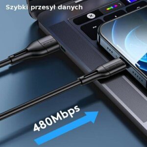 USAMS Kabelis U68 lightning 2A Fast Charge 1m baltos spalvos SJ500USB02 (US-SJ500) - Image 8