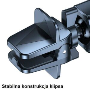 USAMS Indukcinis laikiklis Magnetinis Car Wireless Charging 15W oro grotelėms pilkos spalvos CD170DZ01 (US-CD170) - Image 6
