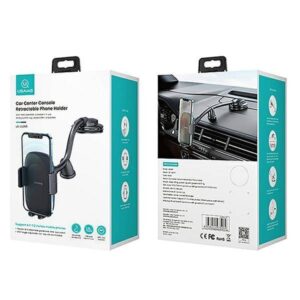 USAMS Automobilinis telefono laikiklis tvirtinamas ant panelės juodos spalvos ZJ065ZJ01 (US-ZJ065) - Image 7