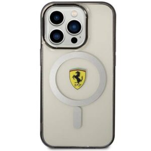 Apple iPhone 14 Pro Ferrari dėklas Outline Magsafe (FEHMP14LURKT) skaidrus - Image 3