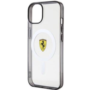 Apple iPhone 14 Ferrari dėklas Outline Magsafe (FEHMP14SURKT) skaidrus - Image 6