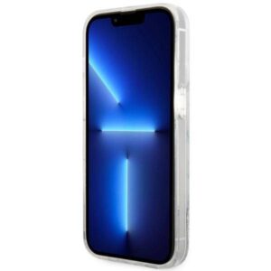 Apple iPhone 14 Pro Guess dėklas Liquid Glitter Marble (GUHCP14LLCSGSGH) baltos spalvos - Image 5