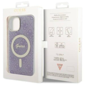 Apple iPhone 14 Plus Guess dėklas 4G MagSafe (GUHMP14MH4STU) violetinės spalvos - Image 8