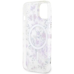 Apple iPhone 14 Guess dėklas Flower MagSafe (GUHMP14SHCFWST) skaidrus - Image 7