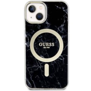 Apple iPhone 14 Guess dėklas Marble MagSafe (GUHMP14SPCUMAK) juodos spalvos - Image 3
