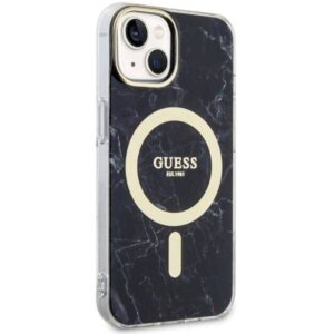 Apple iPhone 14 Guess dėklas Marble MagSafe (GUHMP14SPCUMAK) juodos spalvos - Image 4