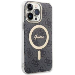 Apple iPhone 14 Pro Max Guess dėklas 4G MagSafe (GUHMP14XH4STK) juodos spalvos - Image 3