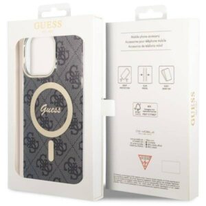 Apple iPhone 14 Pro Max Guess dėklas 4G MagSafe (GUHMP14XH4STK) juodos spalvos - Image 7