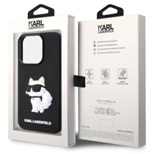 Apple iPhone 14 Pro Karl Lagerfeld dėklas Rubber Choupette 3D (KLHCP14L3DRKHNK) juodos spalvos - Image 8