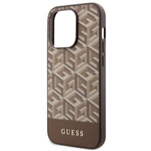 Apple iPhone 14 Pro Guess dėklas GCube Stripes MagSafe MagSafe (GUHMP14LHGCFSEW) rudos spalvos - Image 6