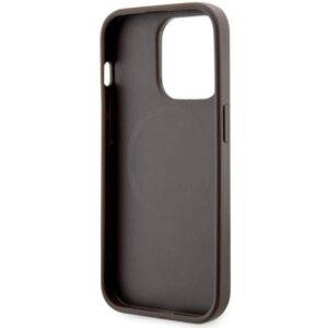 Apple iPhone 14 Pro Guess dėklas GCube Stripes MagSafe MagSafe (GUHMP14LHGCFSEW) rudos spalvos - Image 7
