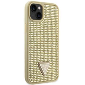 Apple iPhone 14 Guess dėklas Rhinestone Triangle (GUHCP14SHDGTPD) aukso spalvos - Image 4