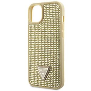 Apple iPhone 14 Guess dėklas Rhinestone Triangle (GUHCP14SHDGTPD) aukso spalvos - Image 6