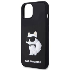 Apple iPhone 14 Plus Karl Lagerfeld dėklas Rubber Choupette 3D (KLHCP14M3DRKHNK) juodos spalvos - Image 6