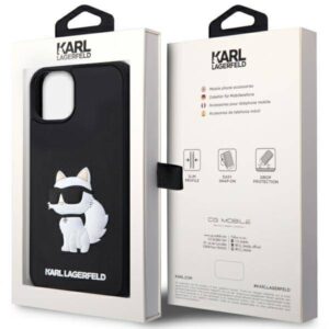 Apple iPhone 14 Plus Karl Lagerfeld dėklas Rubber Choupette 3D (KLHCP14M3DRKHNK) juodos spalvos - Image 8