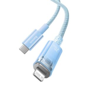 Fast Charging kabelis Baseus USB-C į Lightning  Explorer Series 2m, 20W mėlynos spalvos - Image 7