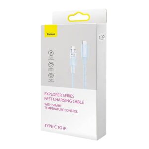 Fast Charging kabelis Baseus USB-C į Lightning  Explorer Series 2m, 20W mėlynos spalvos - Image 9