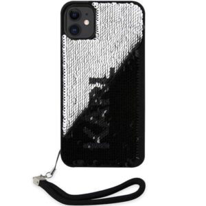 Apple iPhone 11 Karl Lagerfeld dėklas Sequins Cord (KLHCN61PSQRKS) sidabrinės spalvos - Image 3