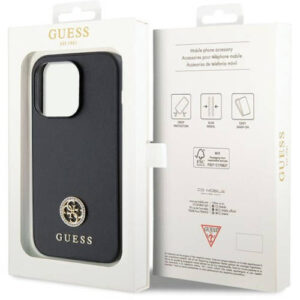 Apple iPhone 13 Pro Max Guess 4G Strass Metal Logo (GUHCP13XPS4DGPK) juodos spalvos - Image 3