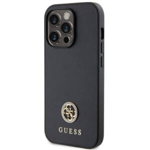 Apple iPhone 13 Pro Max Guess 4G Strass Metal Logo (GUHCP13XPS4DGPK) juodos spalvos - Image 5