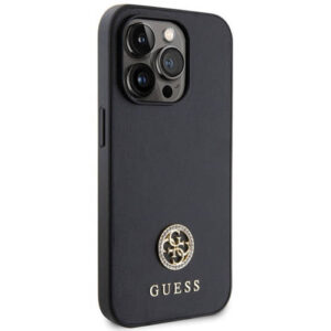 Apple iPhone 13 Pro Max Guess 4G Strass Metal Logo (GUHCP13XPS4DGPK) juodos spalvos - Image 8