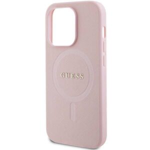 Apple iPhone 14 Pro Guess dėklas Saffiano MagSafe (GUHMP14LPSAHMCP) rožinės spalvos - Image 6