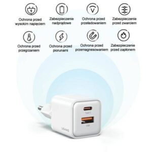 USAMS Tinklo įkroviklis 1xUSB+1xUSB-C PD30W 3A (only head) PD3.0 Fast Charging juodos spalvos X-ron Series CC189TC01 (US-CC189) - Image 7