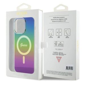 Apple iPhone 15 Pro Guess dėklas IML Iridescent MagSafe (GUHMP15LHITSK) juodos spalvos - Image 8