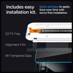 Apsauginis stiklas telefonui Apple iPhone 15 Spigen Glas.tr "EZ Fit" Privacy 2-pack - Image 9