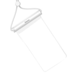 Atsparus vandeniui Baseus AquaGlide with Cylindrical Slide Lock telefono dėklas baltos spalvos - Image 4