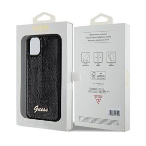 Apple iPhone 11 / XR Guess dėklas Sequin Script Metal (GUHCN61PSFDGSK) juodos spalvos - Image 8