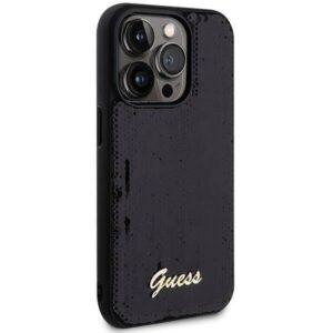 Apple iPhone 13 Pro Max Guess dėklas Sequin Script Metal (GUHCP13XPSFDGSK) juodos spalvos - Image 4
