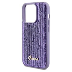Apple iPhone 14 Pro Max Guess dėklas Sequin Script Metal (GUHCP14XPSFDGSU) violetinės spalvos - Image 6