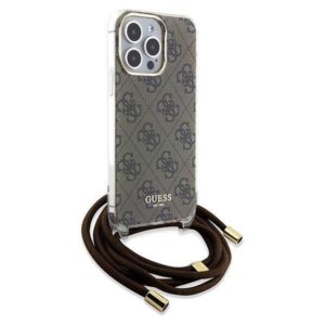 Apple iPhone 15 Pro Guess dėklas Crossbody Cord 4G Print (GUHCP15LHC4SEW) rudos spalvos - Image 3