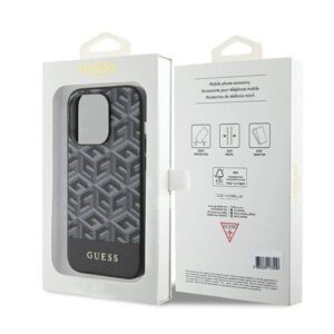 Apple iPhone 15 Pro Guess dėklas GCube Stripes MagSafe (GUHMP15LHGCFSEK) juodos spalvos - Image 8