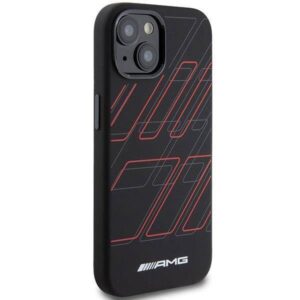 Apple iPhone 14 Plus / 15 Plus AMG dėklas silikoninis Large Rhombuses Pattern MagSafe (AMHMP15M23SSPK) juodos spalvos - Image 4