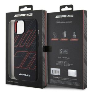 Apple iPhone 14 Plus / 15 Plus AMG dėklas silikoninis Large Rhombuses Pattern MagSafe (AMHMP15M23SSPK) juodos spalvos - Image 8