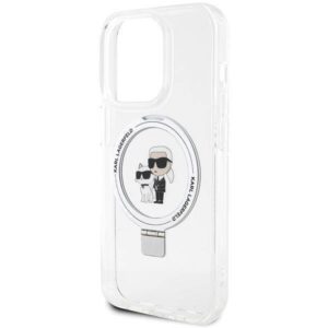 Apple iPhone 13 Pro Karl Lagerfeld dėklas Ring Stand Karl&Choupettte MagSafe (KLHMP13LHMRSKCH) baltos spalvos - Image 6