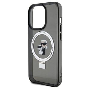 Apple iPhone 13 Pro Max Karl Lagerfeld dėklas Ring Stand Karl&Choupettte MagSafe (KLHMP13XHMRSKCK) juodos spalvos - Image 6