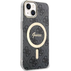 Apple iPhone 14 plus / 15 plus Guess dėklas 4G MagSafe (GUHMP15MH4STK) juodos spalvos - Image 3