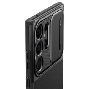 Samsung Galaxy S24 Ultra Spigen Optik Armor dėklas telefonui juodos spalvos - Image 7