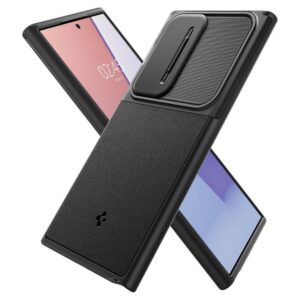 Samsung Galaxy S24 Ultra Spigen Optik Armor dėklas telefonui juodos spalvos - Image 8