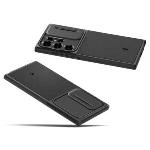 Samsung Galaxy S24 Ultra Spigen Optik Armor dėklas telefonui juodos spalvos - Image 9