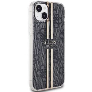 Apple iPhone 14 plus / 15 plus Guess dėklas IML 4G Gold Stripe (GUHCP15MH4PSEGK) juodos spalvos - Image 4