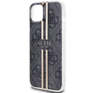 Apple iPhone 14 plus / 15 plus Guess dėklas IML 4G Gold Stripe (GUHCP15MH4PSEGK) juodos spalvos - Image 6