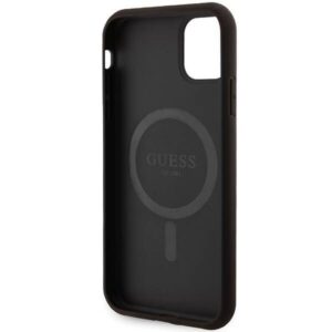 Apple iPhone 11 Guess dėklas 4G Collection odinis Metal Logo MagSafe (GUHMN61G4GFRK) juodos spalvos - Image 7