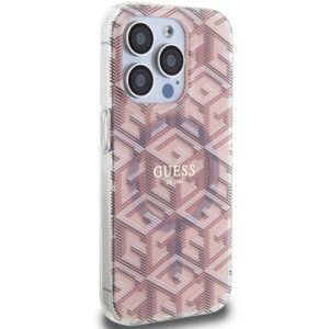 Apple iPhone 15 Pro Guess dėklas IML GCube MagSafe (GUHMP15LHGCUSTGP) rožinės spalvos - Image 4