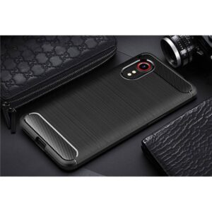 Samsung Galaxy XCover 7 Tech-Protect TPU Carbon dėklas telefonui juodos spalvos - Image 9
