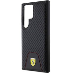 Samsung Galaxy S24 Ultra Ferrari dėklas Carbon Stitched Bottom (FEHCS24LN3PUK) juodos spalvos - Image 6