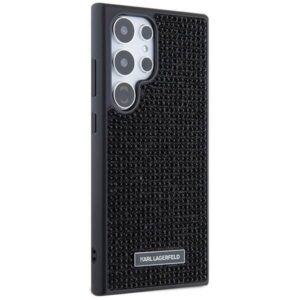 Samsung Galaxy S24 Ultra Karl Lagerfeld dėklas Rhinestone Metal Logo (KLHCS24LHDSPRK) juodos spalvos - Image 4